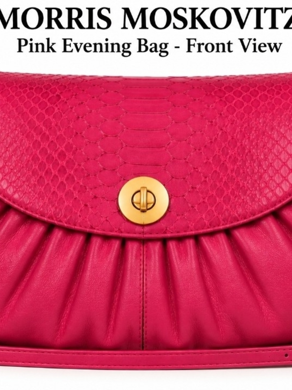 Hot Pink Shoulder Bag with Gold Turn-Lock